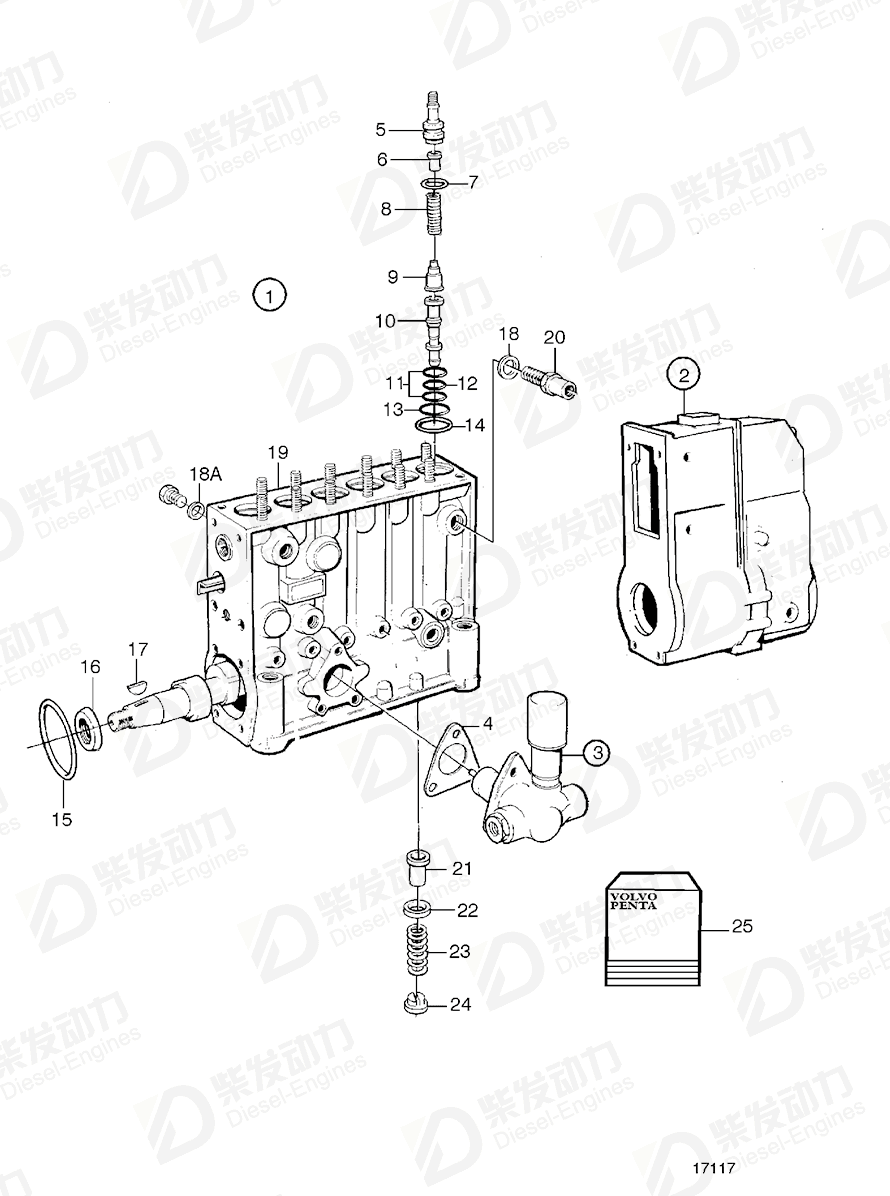 volvo penta Small parts kit 11998401 Drawing volvo penta Small parts kit 11998401 Drawing